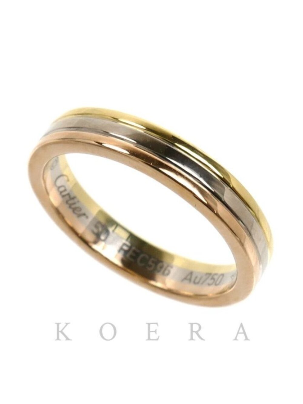 Cartier 18k Yellow Gold PG WG Vendome Louis Ring